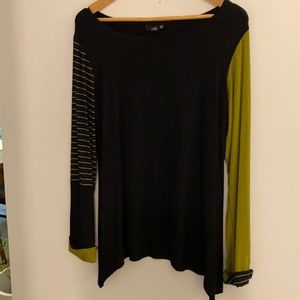 Beautiful black, olive, stone long-sleeve tunic